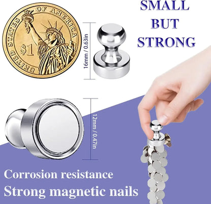 1-50Pcs Super Strong Neodymium Magnet Pushpin for Refrigerator Whiteboard Magnetic Pushpins Sucker Thumbtack Magnets Push Pins