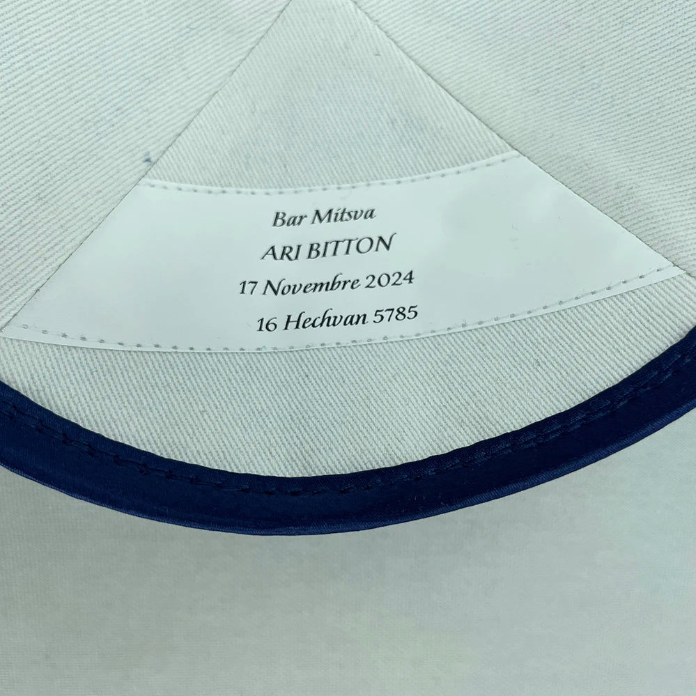 Customized Velvet Kippahs, Black Velvet Kippot, Kipa Support