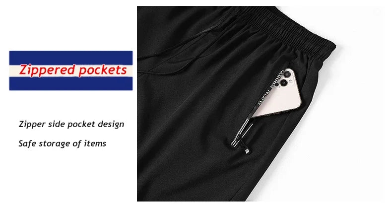 Men Plus Size Shorts Summer Pants Work Trousers Men Quick-drying Loose Fit Sports Fitness Sweatpants