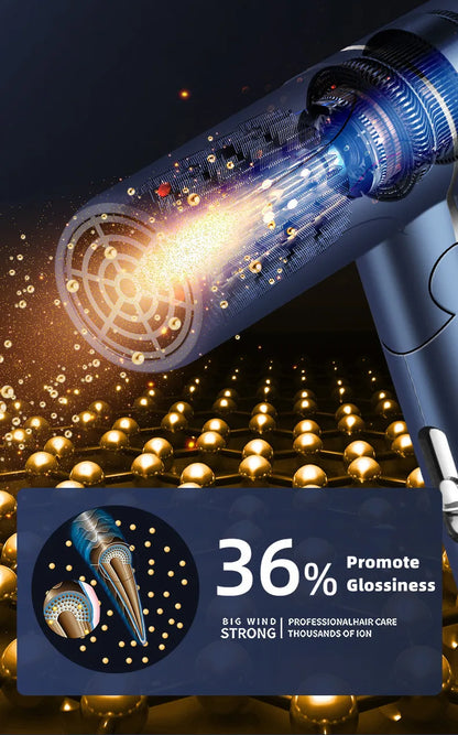 Hot Selling Professional Hair Dryer Negative Ion High Power Blue Light Foldable Electric Hair Dryer Salon Hair Tools Home
