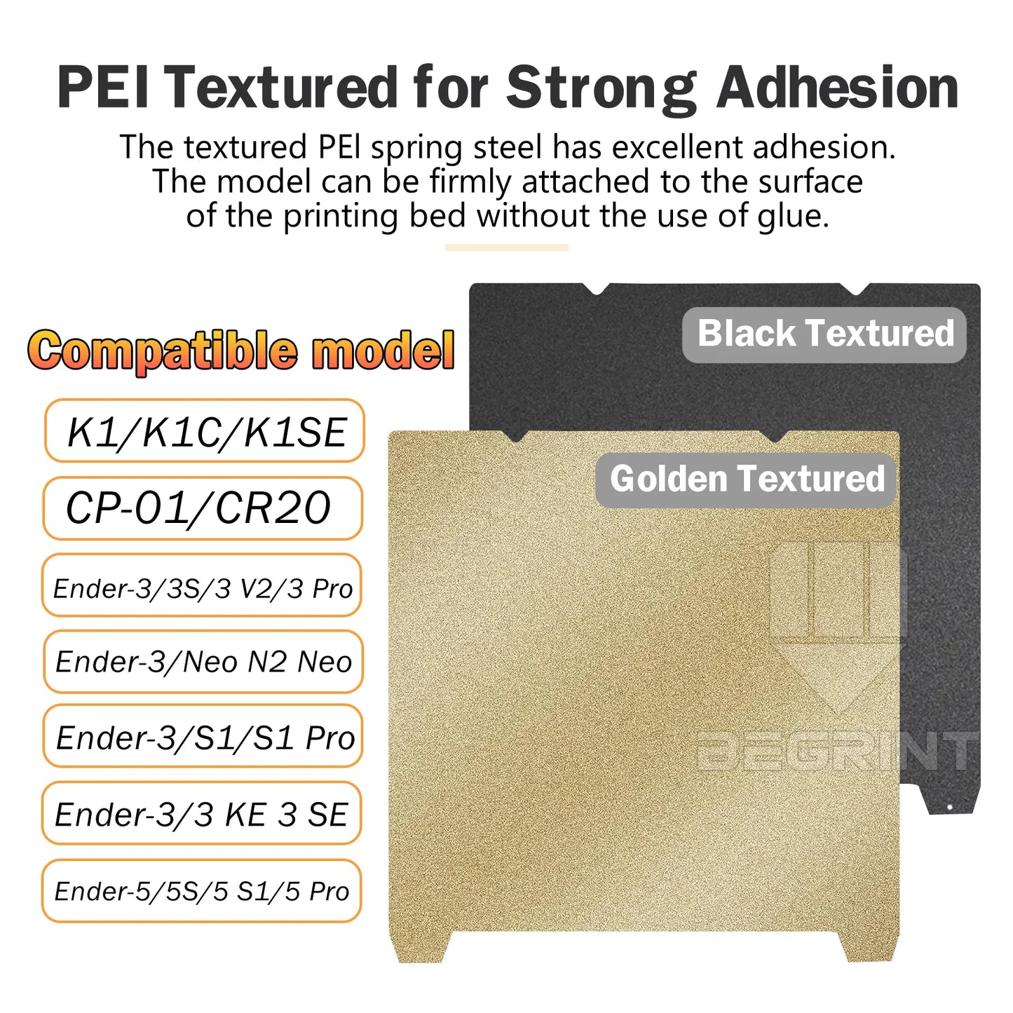 PEI Magnetic SHEET For Creality K1 PEI Build Plate K1C Bed Creality k1 Build Plate 235mmx235mm Ender 3 v3/ Ender 5 S1 pro hotbed
