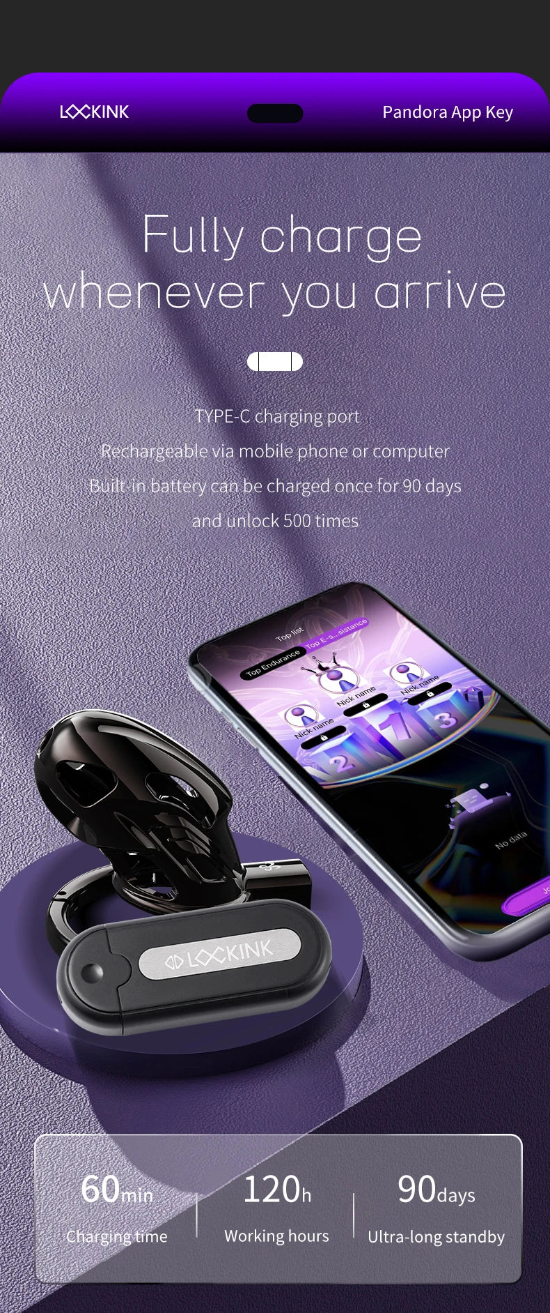 LOCKINK Smart APP Remote Control Key Box for Chastity Cage Chastity Device Key Safe Sexy Gadgets Key Holder BDSM Adult Sex Toys