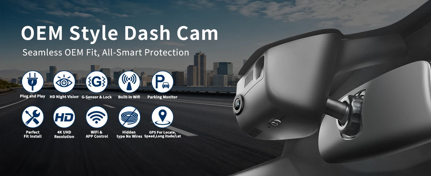 Mangoal Dash Cam 4K For Dodge Durango Dash Car Camera 2016-2026 GPS WiFi & App IMX 335 STARVIS Sensor Plug and Play DashCam