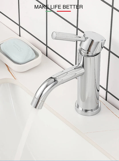 ULA G1/2 Basin Faucet Waterfall Bathroom Sink Faucet Hot Cold Water Mixer Tap Deck Mounted Bathroom Tap Crane Washbasin Tap
