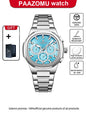 PAAZOMU Fashion Brand Man Wristwatch Waterproof Stainless Steel Luminous Men Watch Chronograph Date Luxury Quartz Men's Watches