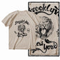 G41 Beige Vintage 100% Cotton Tiger Printed Men's T-shirt |  Streetwear Big Size Cool O-neck men's Tee Tshirt
