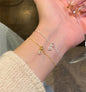 Dainty Flower Geometric Bracelet New High-End Minimalist Zircon Charm Blade Chain Women’s Bracelet Party Jewelry Gift