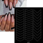 1pcs Curved French Lines Nail Art Stencils Stickers V-shaped Pattern Classic French Nail Decals Drawing Line Aid Nail Sticker To