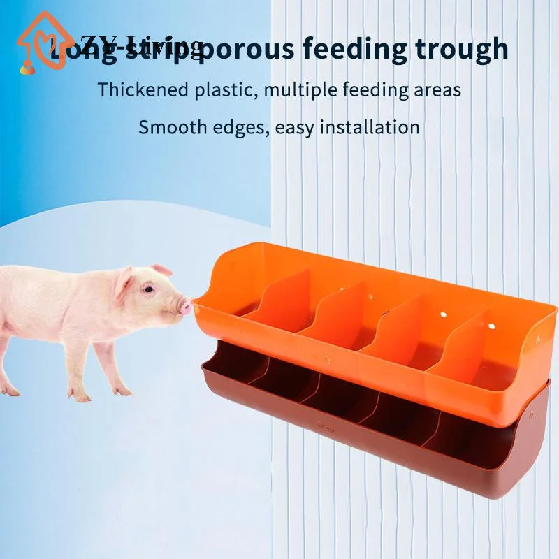 5 Slots Piglet Fodder Slot Farm Animal Supplies Livestock Fodder Dish Feeding Bowl For Cattle Pigeon Dog Goat Piglet Feeder