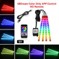 Neon Car Interior Ambient Foot Light with USB Wireless Remote Music App Control RGB 48 LED Atmosphere Decorative Lamp