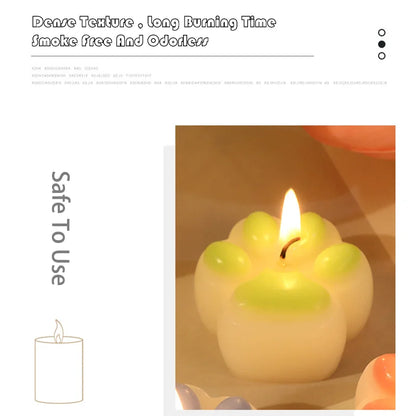 Cat Paw Shaped Scented Candle Handmade Decor For Pet Birthday Valentine Wedding Souvenir Diy Home Party Ornament Gift