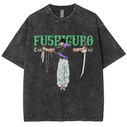 Anime Jujutsu Kaisen Gojo Satoru T Shirts Washed Men Women Cotton Harajuku T-Shirts High Quality Retro for Men Women Tops Tees