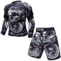 New Men Sports Jiu Jitsu BJJ Suit Gym Fitness Compression Clothes Running Jogging Sport Wear Exercise Workout Rashguard Tights