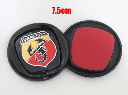 1pcs 3D 9.7cm 8.5cm 7.5cm ABS Car Front Logo Front Grill Rear Bumper Tail Door Trunk Emblem Sticker Styling Accessories For FIAT
