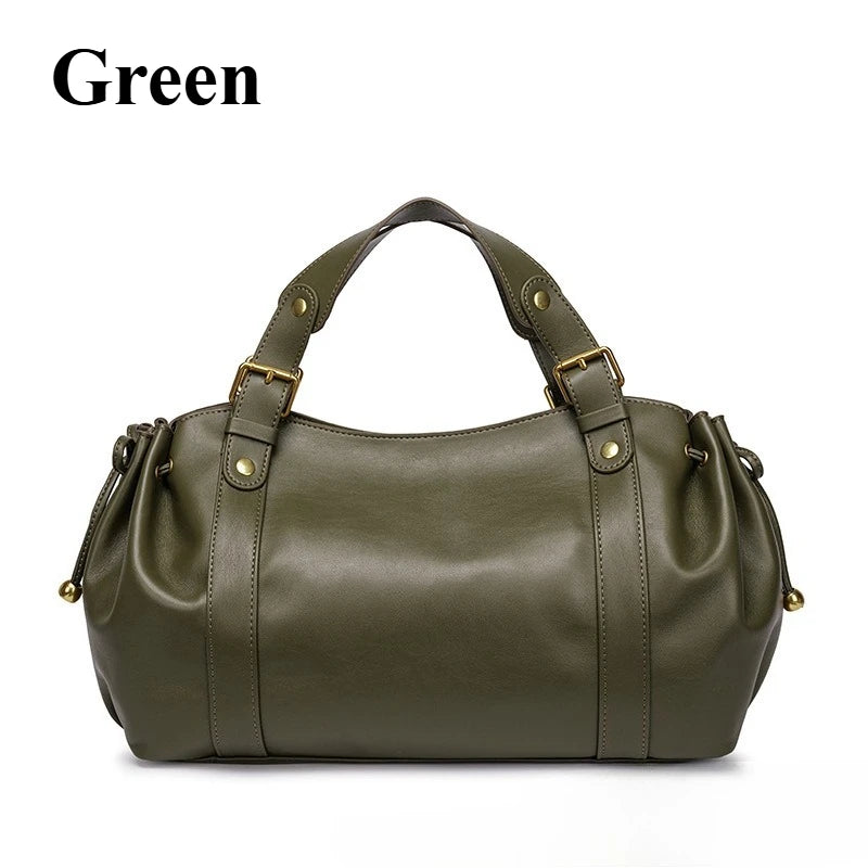 Sac à main à bandoulière Simple pour femmes, sac Boston élégant et polyvalent, sac de travail intérieur en Polyester doux
