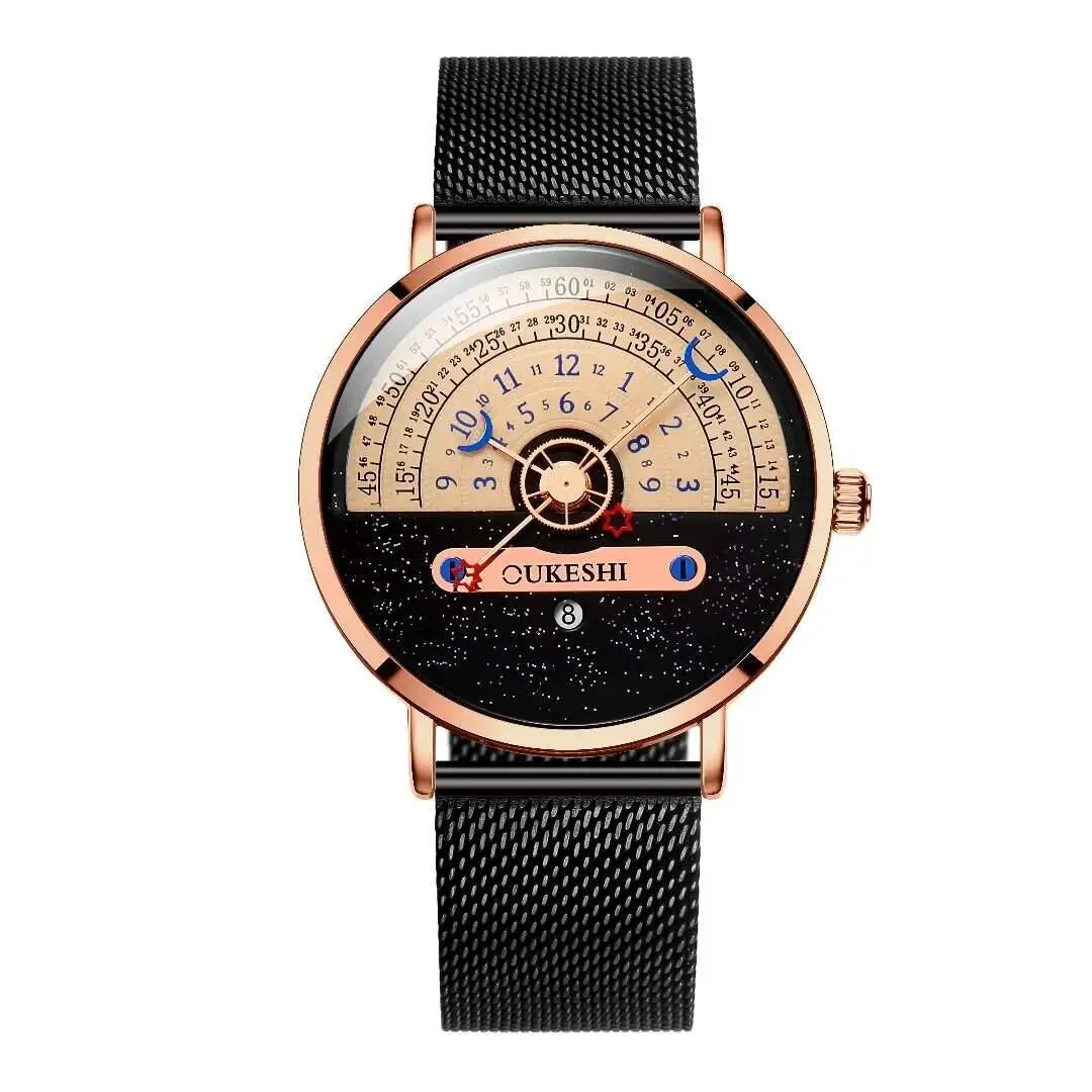 Fashion Mesh Band Men Business Watches Calendar Quartz Wristwatches For Mens Clock Reloj Hombre