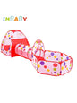 IMBABY 3 In 1 Children Balls Pool Toys Tent Crawling Tunnel Foldable Baby Ballon Playpen Kids Tent Ball Pit Baby Playground