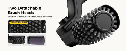 Cordless Rechargeable Electric BBQ Grill Brush Heavy Duty Outdoor Cleaning Tool Rotary Adjustable for Oil Stains
