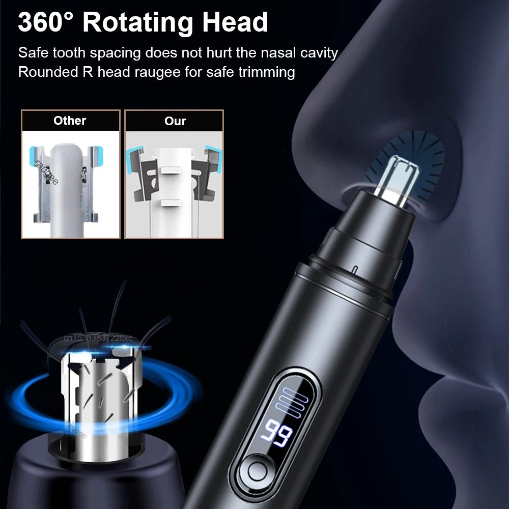 Electric Nose Hair Trimmer Portable Painless Clipper for Men And Women Waterproof Ear And Eyebrow Trimmer for Face Hair Clean