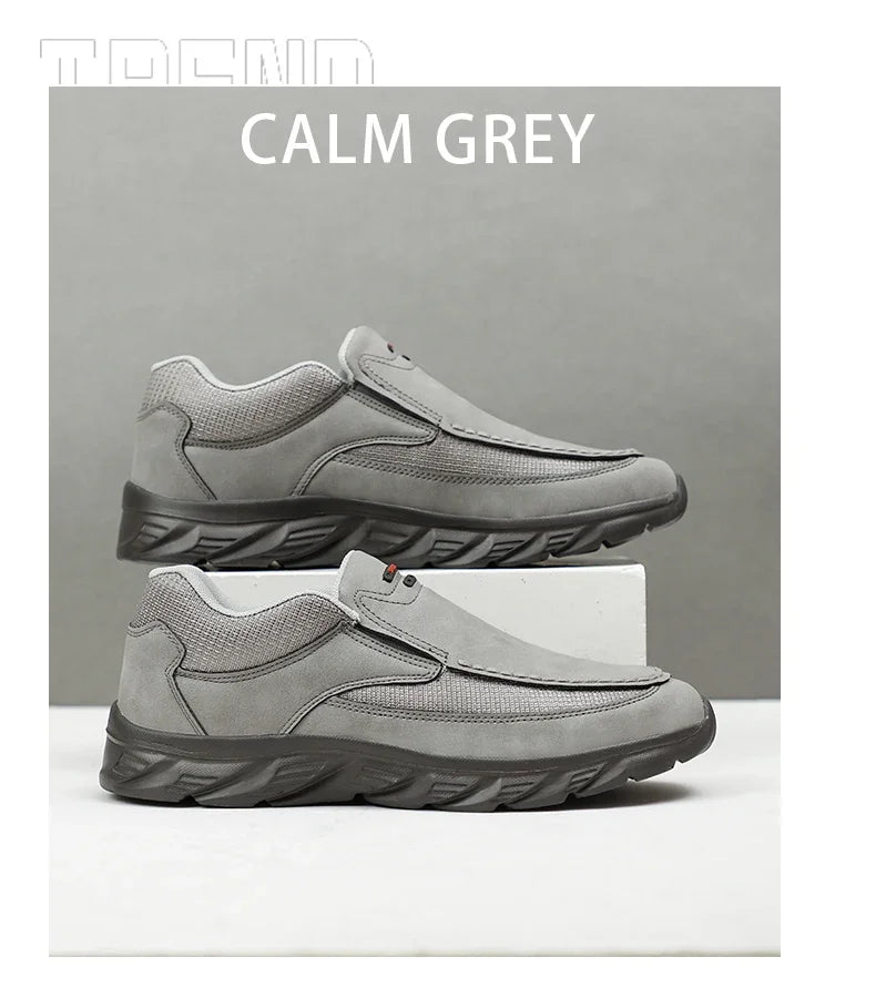 Men Leather Casual Shoes Breathable Loafers Men Sneakers 2024 New Male Comfortable Leather Flat Footwear Sneakers Men Shoes
