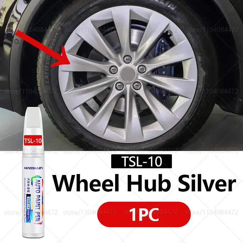 For Tesla Model 3 Y S X car wheel scratches repair pen Matte black dark gun gray silver black multiple colors Paint Repair Pen