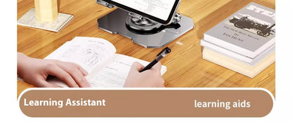 360° Rotating Metal Tablet Stand Foldable Adjustable Desktop Holder Carbon Steel Base Heat Dissipation For Tablet Phone