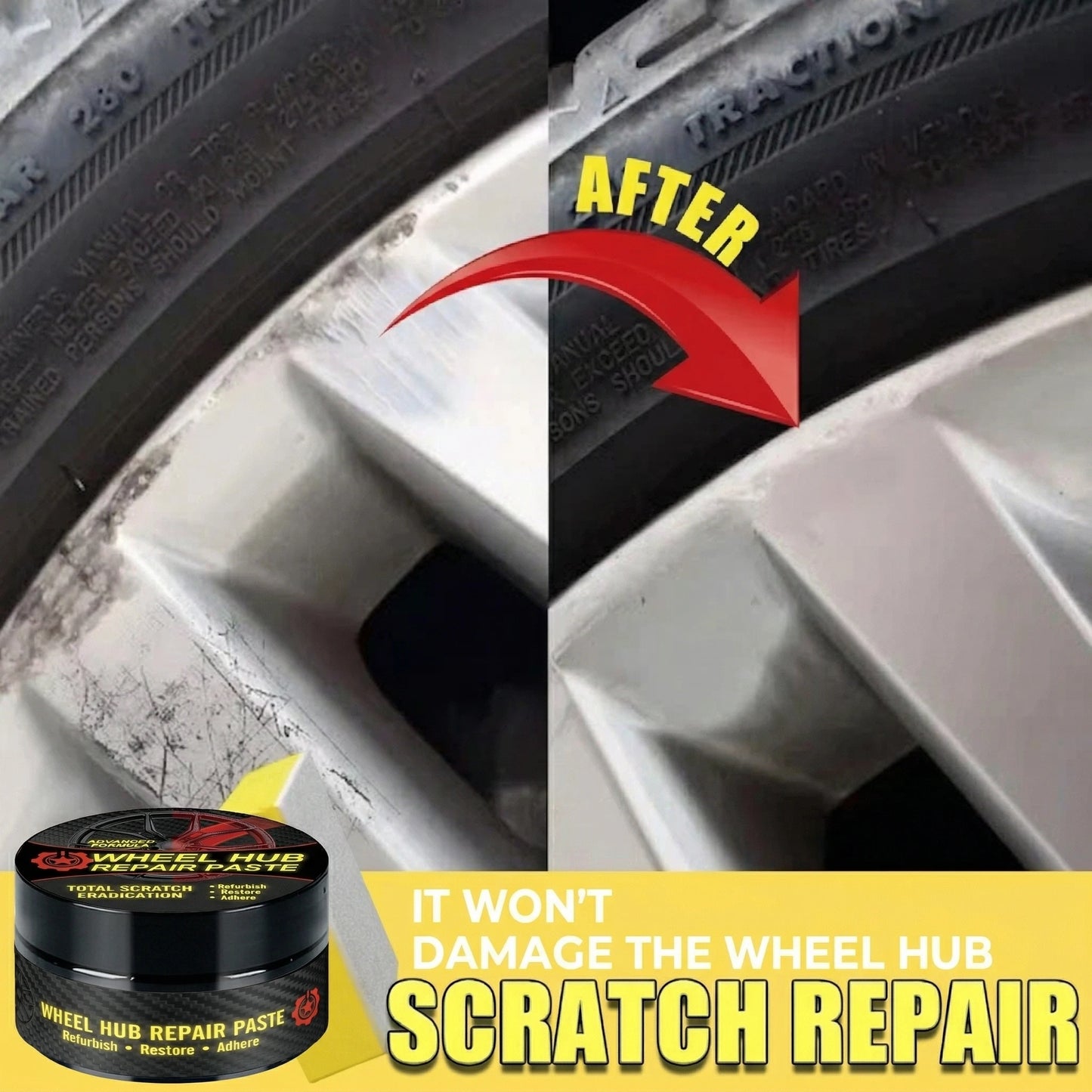 Wheel Scratched Recovery Paste Eliminate Daily Driving Friction Traces F284333333