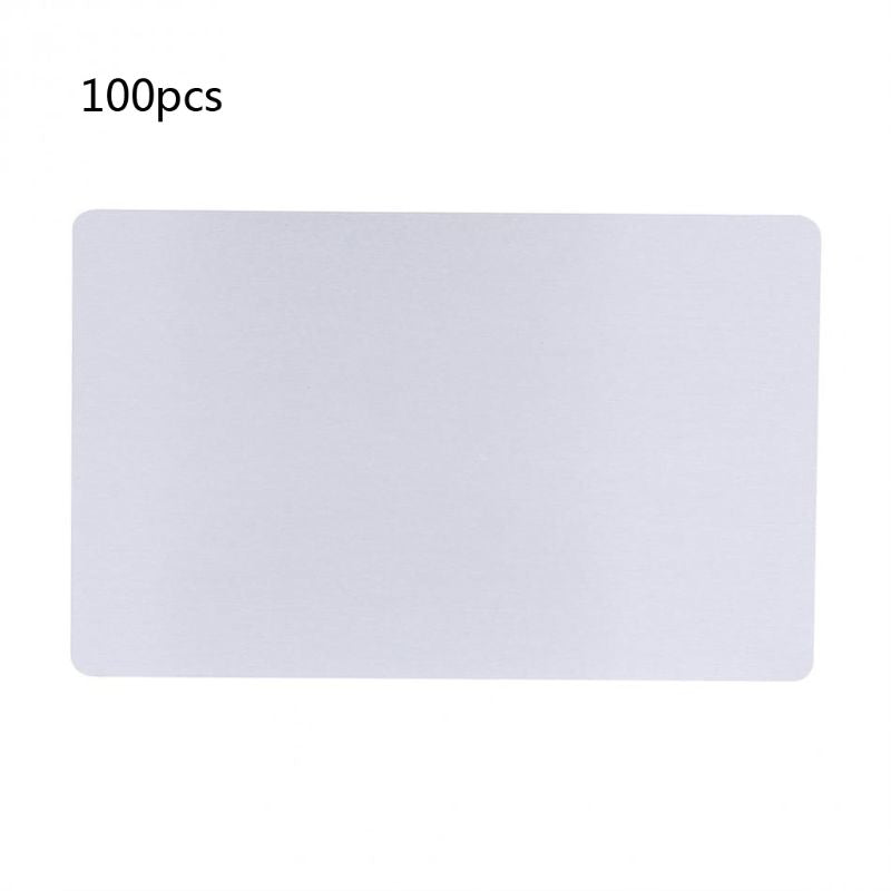 100 Pack Thick 0.18mm Business Cards Blanks Colored Finish Aluminum Metal Cards