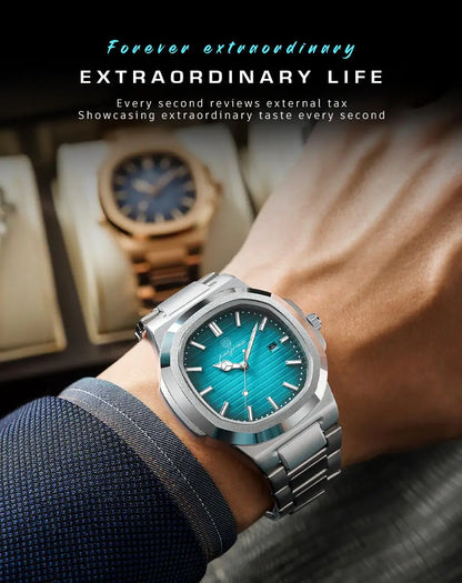 2026 New For Men Fashion Brand Male Watch Waterproof Luminous Stainless Steel Watches  Date Week Casual Quartz Men's Clock Reloj