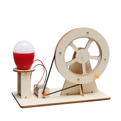 Mini DIY Hand Crank Generator Light Bulb STEM Science Experiment Kit & Education Model for Children Gift Toy Learning Project