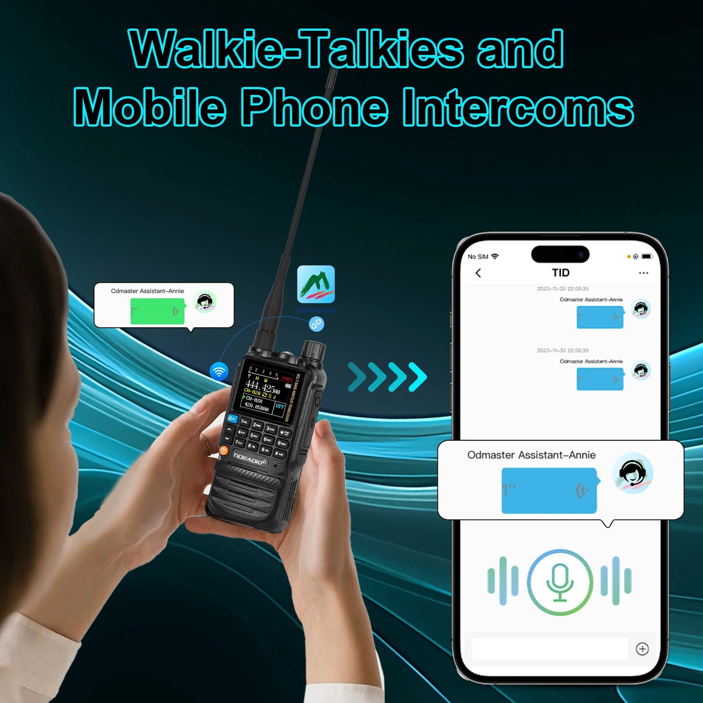 TIDRADIO H3 Plus Long Range Walkie Talkies Wireless Programming Air Band Long Range Tow Way Radio Frequency Copy Station