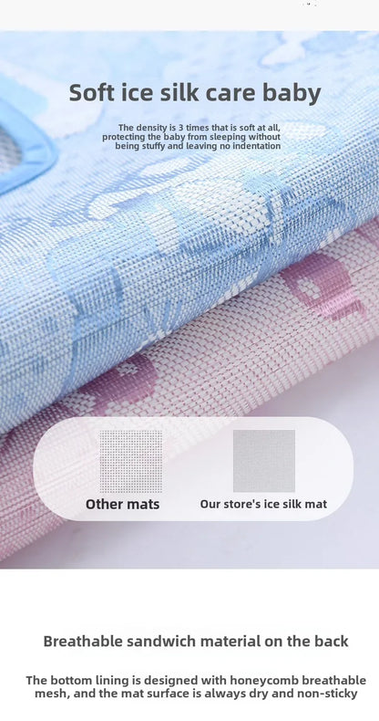 Car Seat Cooling Baby Stroller Mat Ice Fabric Washable Baby Safety Seat Mat Universal Baby Stroller Sleeping Cushion Seat Pads
