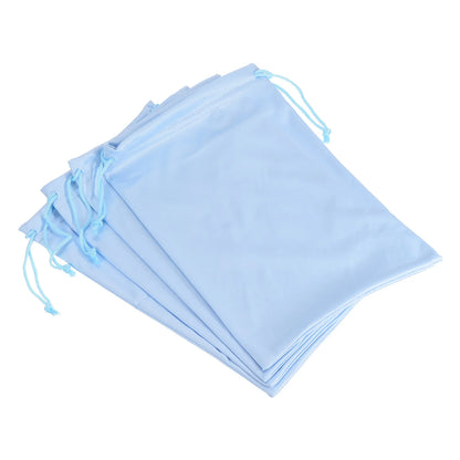 4pcs Ski Goggle Bag Microfiber Snow Goggles Case Cover Soft Storage Sleeve Drawstring Pouch for Sunglasses Glasses Eyeglasses