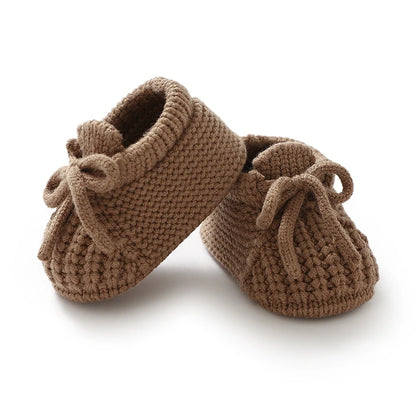 Baby Shoes Knitted Newborn Bed Footwear 0-18M Warm Clothing Accessories Infant Boys Girls First Boots Fashion Solid Toddler Kid