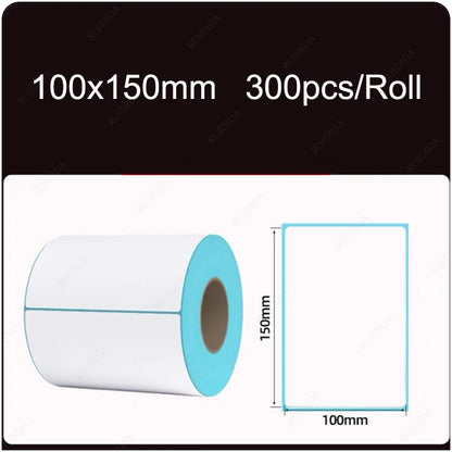 Width 40/50/60/70/80/90/100mm Self-Adhesive Stickers Shipping Thermal Label Barcode SKU Label Price Tag no Carbon Band Required