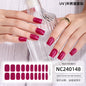 16/20/22Tips Semi-Cured Gel Nail Wraps Full Cover Manicure DIY Waterproof Long Lasting Gel Nail Stickers set for UV Lamp Need