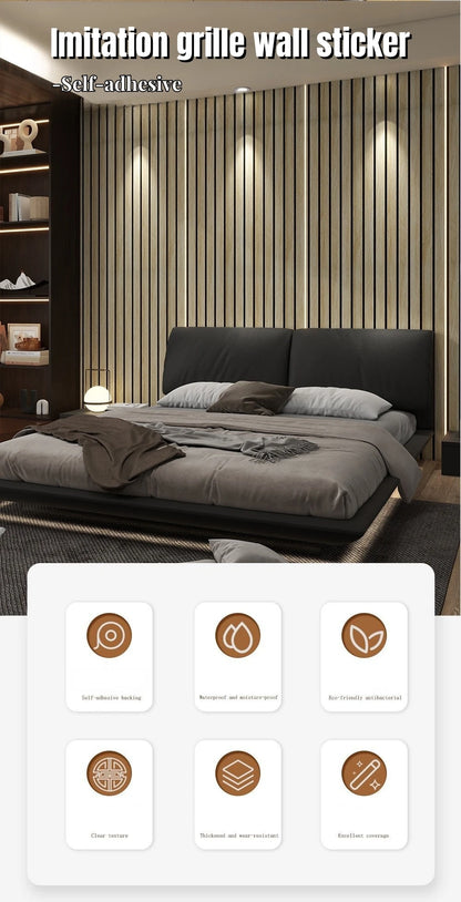 3/5/10M Thick Imitation Grille Wall Stickers Background Wall Decoration Self Adhesive Wall Papers Foam Peel and Stick Wallpapers
