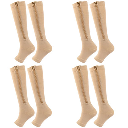 Zipper 4Compression Socks for Varicose Support Outdoor Running Fitness Hiking Anti-Fatigue Medical Care Diabetes Swelling Relief