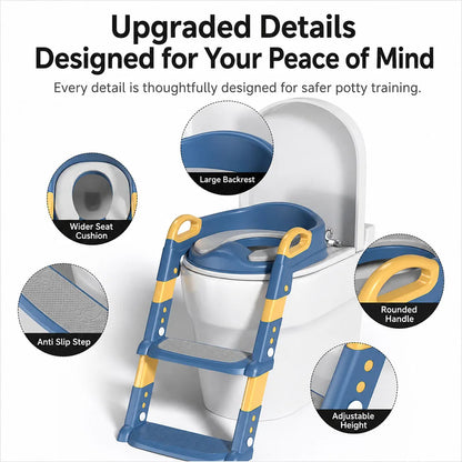 New Children's Toilet Stepped Baby Boys and Girls Toilet Training Foldable Foot Stool Toilet Seat Ring Stepped Assisted Tool