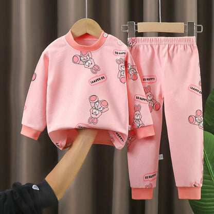 Children Sets Children's Clothing Boys Girls CottonAutumn winter Clothing Pants Sleepwear Underwear Christmas Gift Kids Clothes