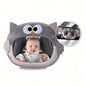 Adjustable Baby Car Rearview Mirror with Cartoon Plush Toy Multifunctional Safety Seat Interior Decoration for Cars