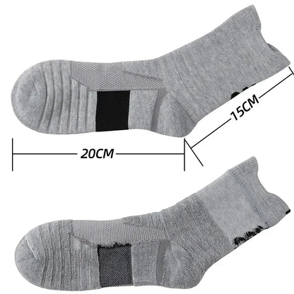 6/3/1 Pairs Men's Compression Socks Breathable Basketball Sports Cycling Socks Moisture Wicking High Elastic Tube Socks