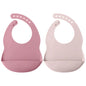 2PCS Toddler Silicone Breastplate Baby Bib Waterproof Solid Color Infant Bibs Newborn Feeding Burp Cloth Drooling Scarf