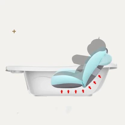 Adjustable Bathtub Support Mat Foldable Floating Baby Bath Seat Pad Shower Cushion Safety Water Pad for Newborn Baby Bathing Use