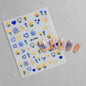 3d Nail Art Decals Spring Booming Violets Lavenders Purple Blue Pink Flowers Butterflys Stickers Decoration For Nail Tips Beauty