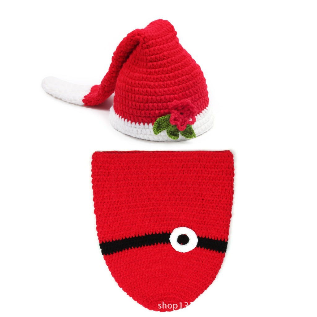 3PCS/set Animal Baby Crochet Newborn Photography Props Handmade Knit Mickey Costume Outfit Baby Chrismas Halloween Gift