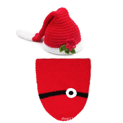 3PCS/set Animal Baby Crochet Newborn Photography Props Handmade Knit Mickey Costume Outfit Baby Chrismas Halloween Gift