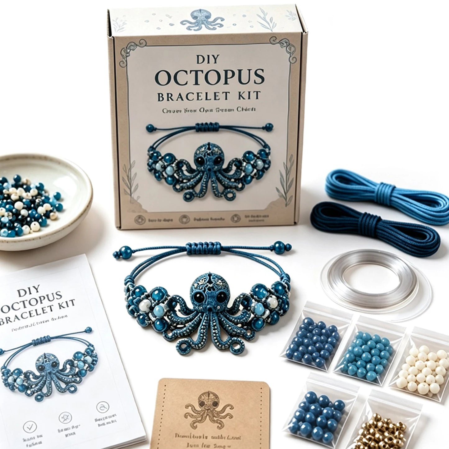 DIY Beaded Bracelet Making Kit,All in 1 Jewelry Making Set Beginner-Friendly Beaded Animal Making Kits,(Non Finished Products)