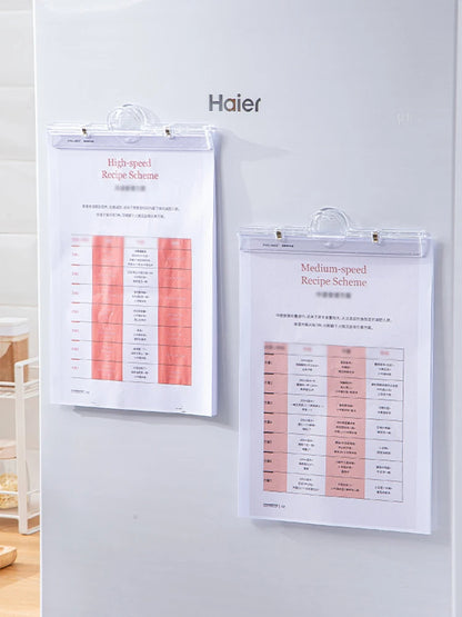 Transparent Clip Stationery Folder Paper Folder Blackboard Book Clip A4 White Board Magnetic Clip