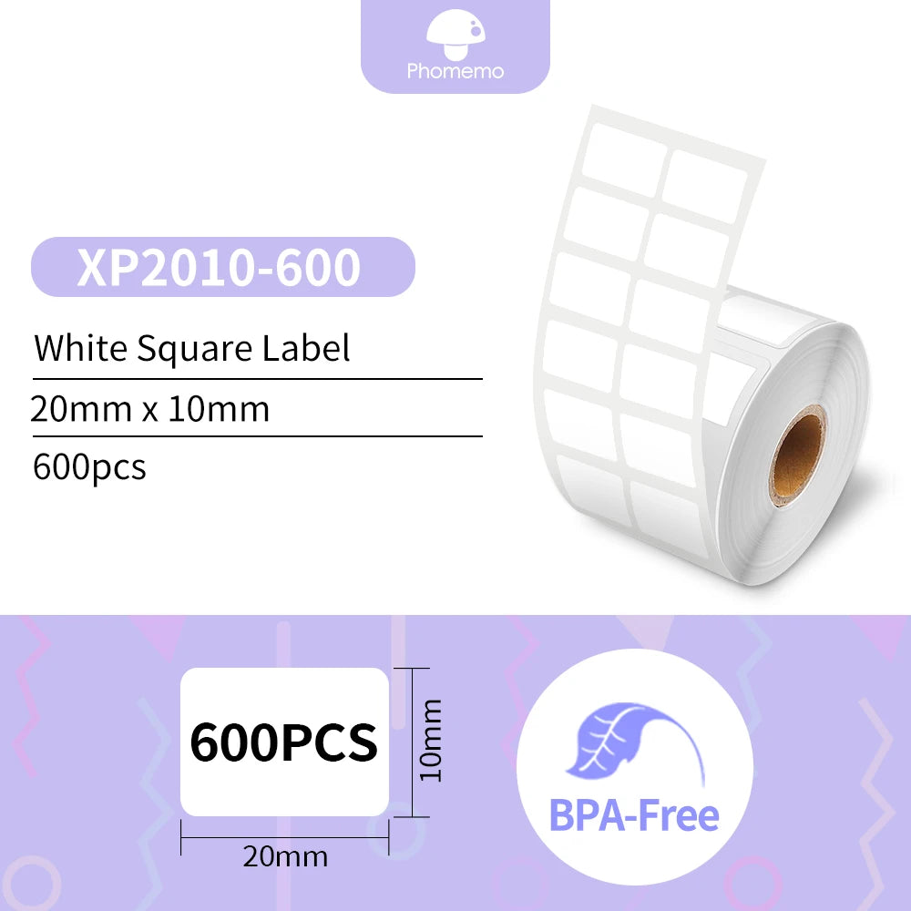 Phomemo Self-Adhesive Labels Paper for Phomemo M110/M200 Self-adhesive Label Printer Waterproof Tag Jewelry Tag Thermal Sticker